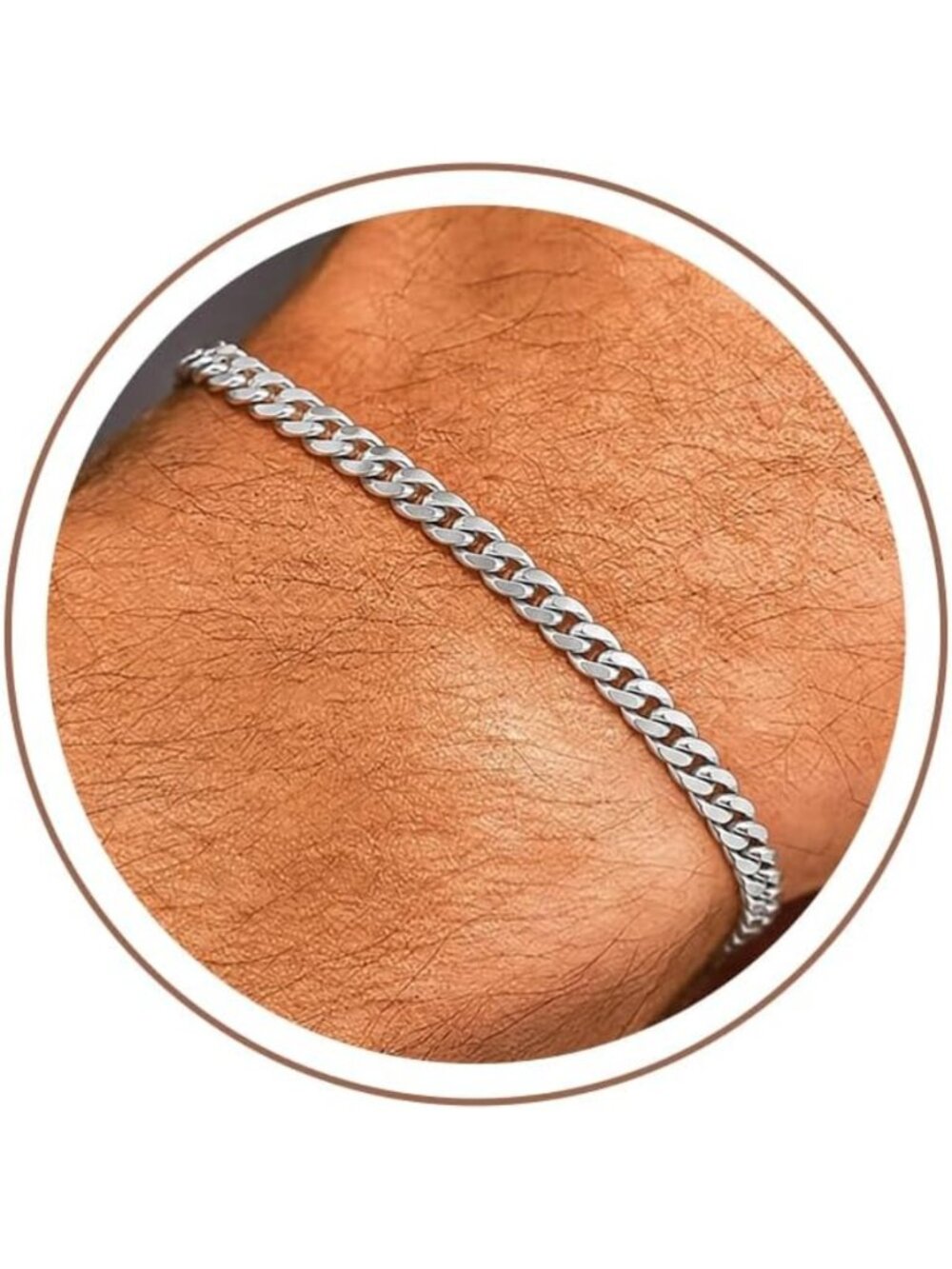 Men's 925 Sterling Silver Diamond Cut Cuban Bracelet - Stylish & Durable Jewelry